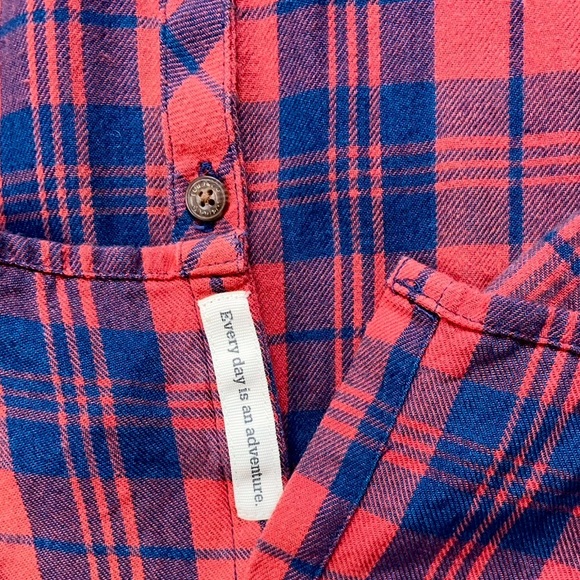 Toad & Co Plaid Button-Front Shirt Dress - Picture 5 of 6